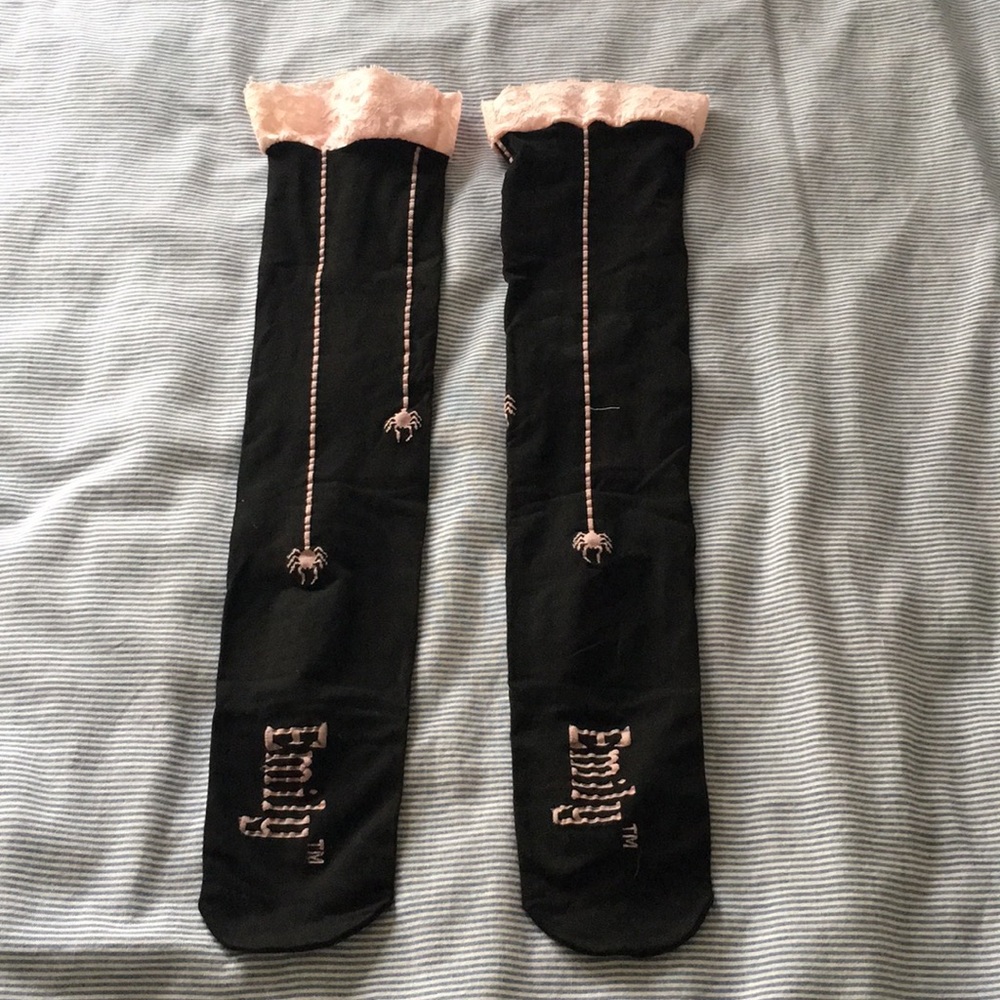 Black Thigh High Socks